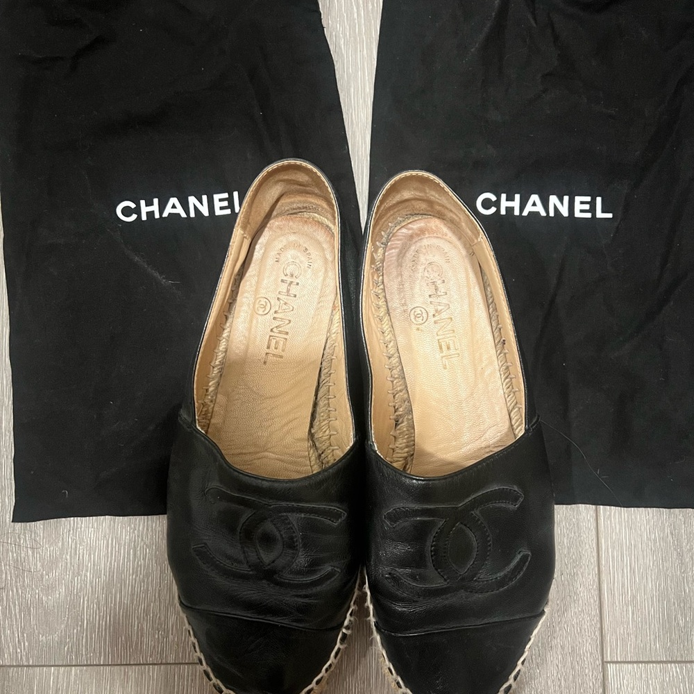 Chanel Espadrilles black GUC 0547